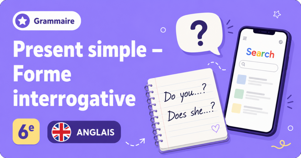 Present simple – Forme interrogative – 6e
