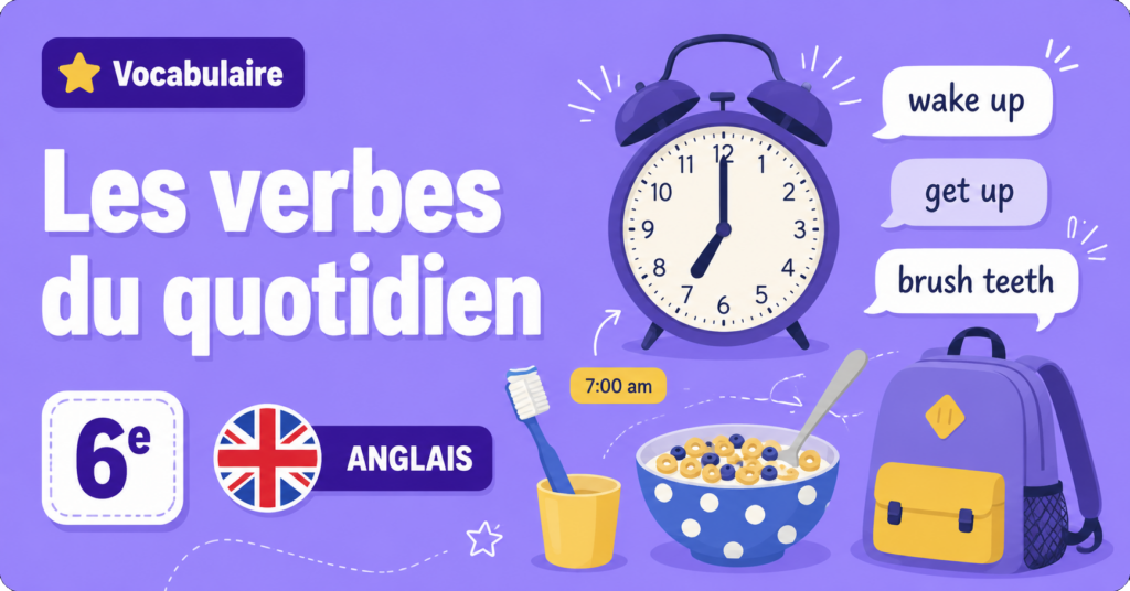 Verbes du quotidien – 6e